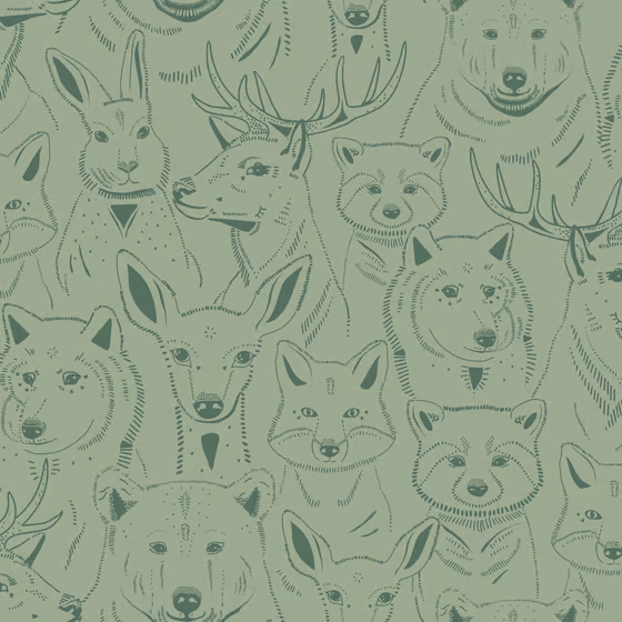 Sample - S’Amuser Wallpaper - Sage