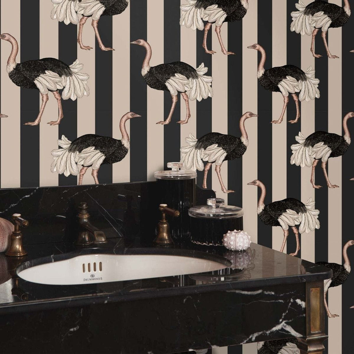 Pride Hybrid Mural Wallpaper - House of Hackney - Clay & Off Black