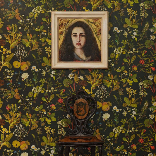 Herbarium Hybrid Mural Wallpaper - House of Hackney - Forest Green