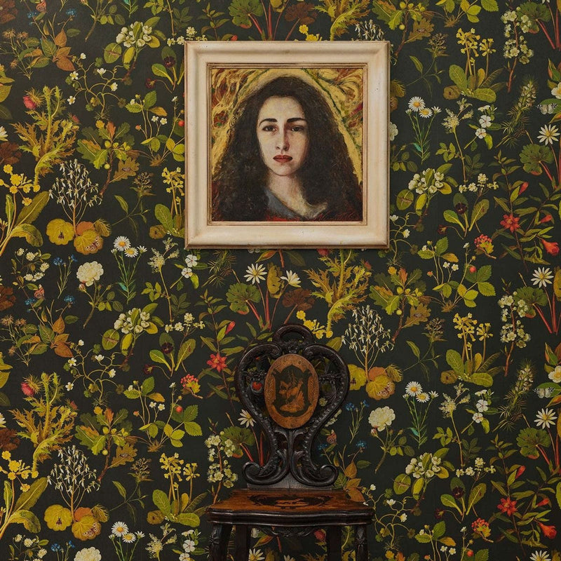 Herbarium Hybrid Mural Wallpaper - House of Hackney - Forest Green