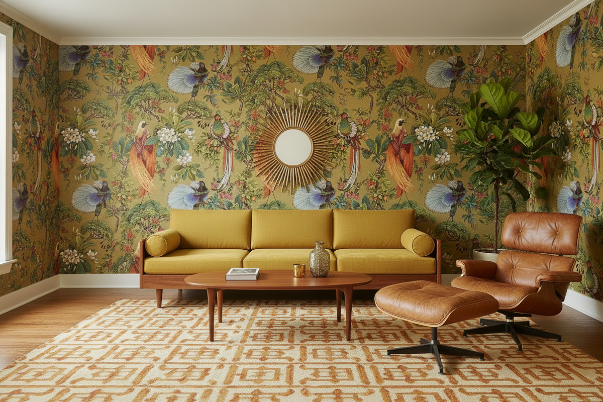 Yasuni Wallpaper - Ochre - Last 24 Rolls Arriving July