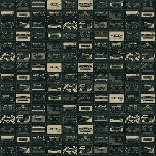 C60 Tape Cassette Wallpaper - Black