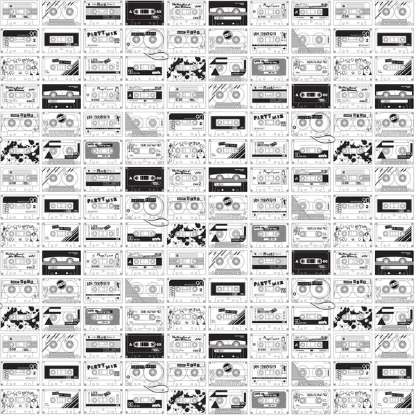 C60 Tape Cassette Wallpaper - White