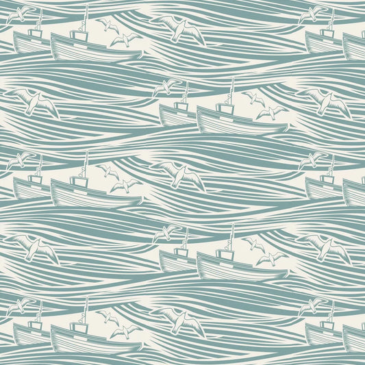 Whitby Boat Wallpaper - High Tide