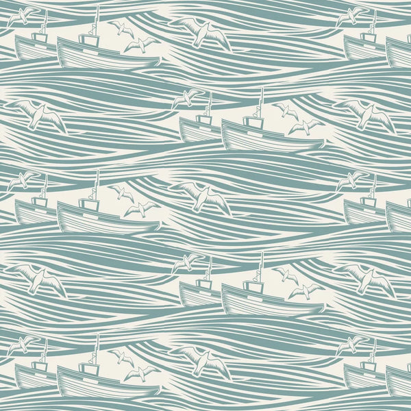 Sample - Whitby Boat Wallpaper - High Tide