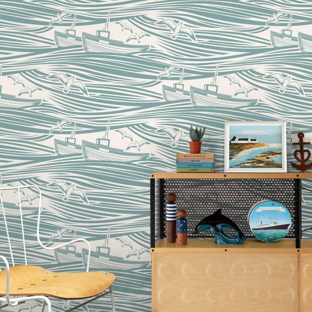 Whitby Boat Wallpaper - High Tide