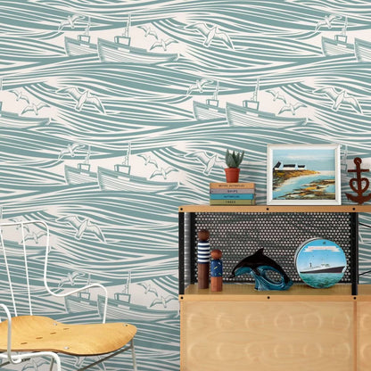 Whitby Boat Wallpaper - High Tide