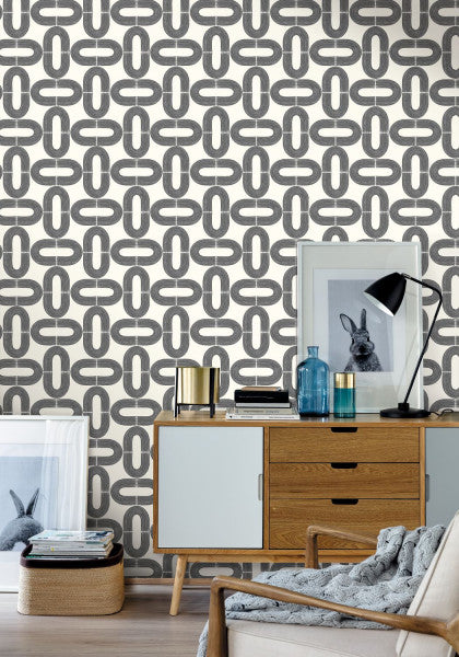 Comete Wallpaper - Blanc Noir