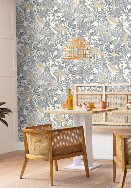 Riviera Wallpaper - Blanc Or
