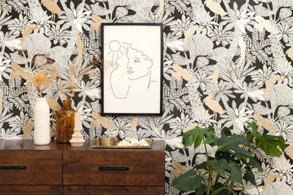 Riviera Wallpaper - Noir Or