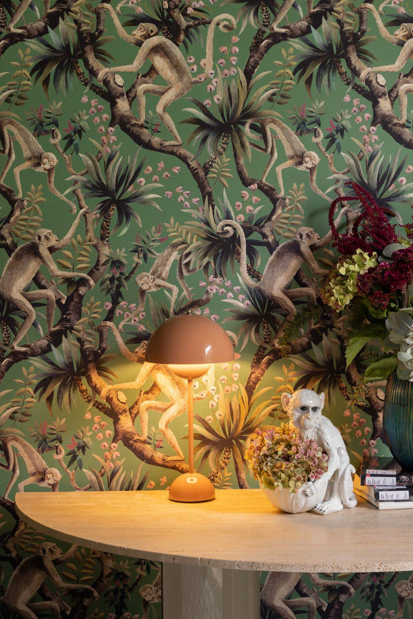 Sample - Monkey Business Wallpaper - Ming Green