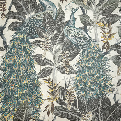 Royal Peacock Wallpaper - Vintage White
