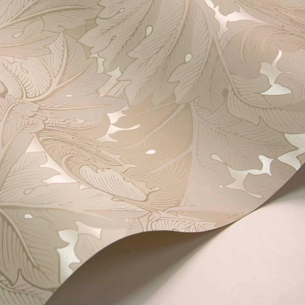 Sample - Acanthus by Morris Wallpaper - Ivory/Pearl