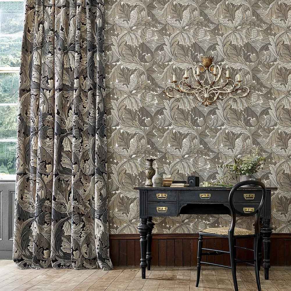 Acanthus by Morris Wallpaper - Manilla/Stone