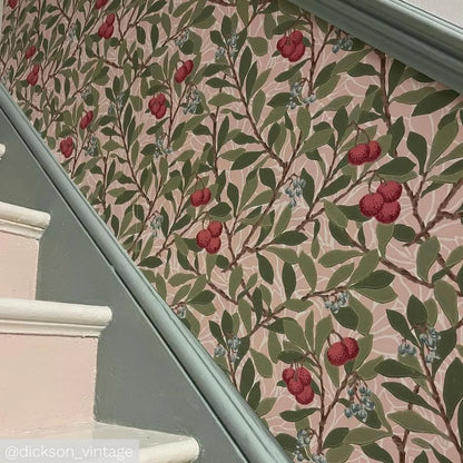 Arbutus by Morris Wallpaper - Cochineal Pink