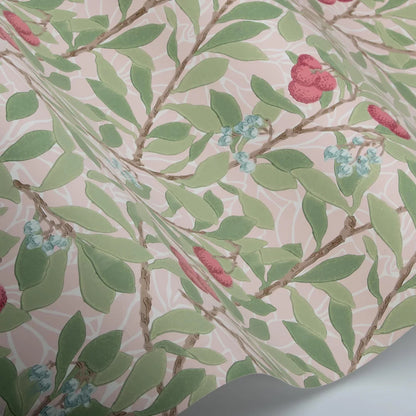 Arbutus by Morris Wallpaper - Cochineal Pink