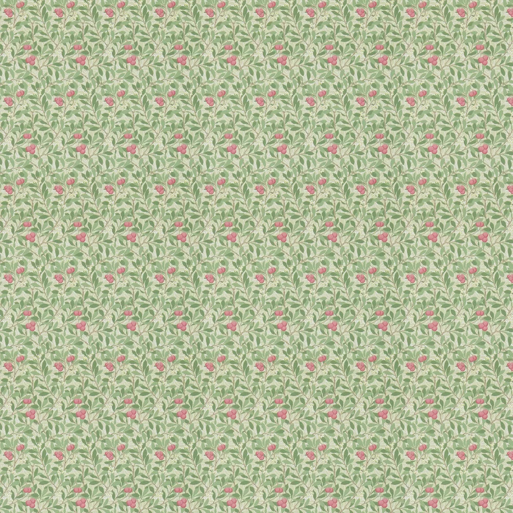 Arbutus by Morris Wallpaper - Olive/Pink