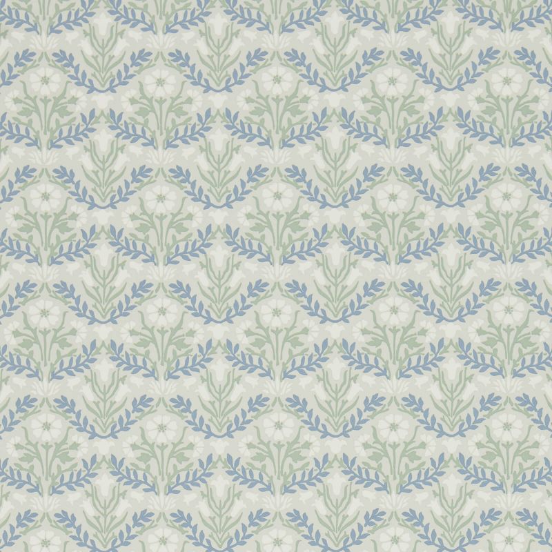Bellflowers Wallpaper - Morris - Grey/Fennel