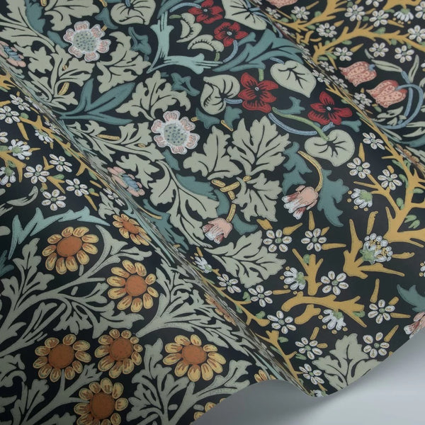 Sample - Blackthorn Wallpaper - Indigo