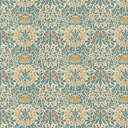 Daisy & Oak Wallpaper - Madder / Teal