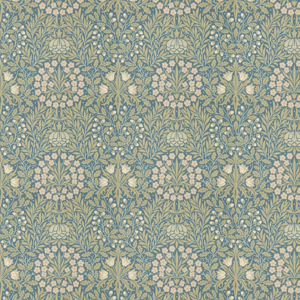 Daisy & Oak Wallpaper - Powder Blue / Blush