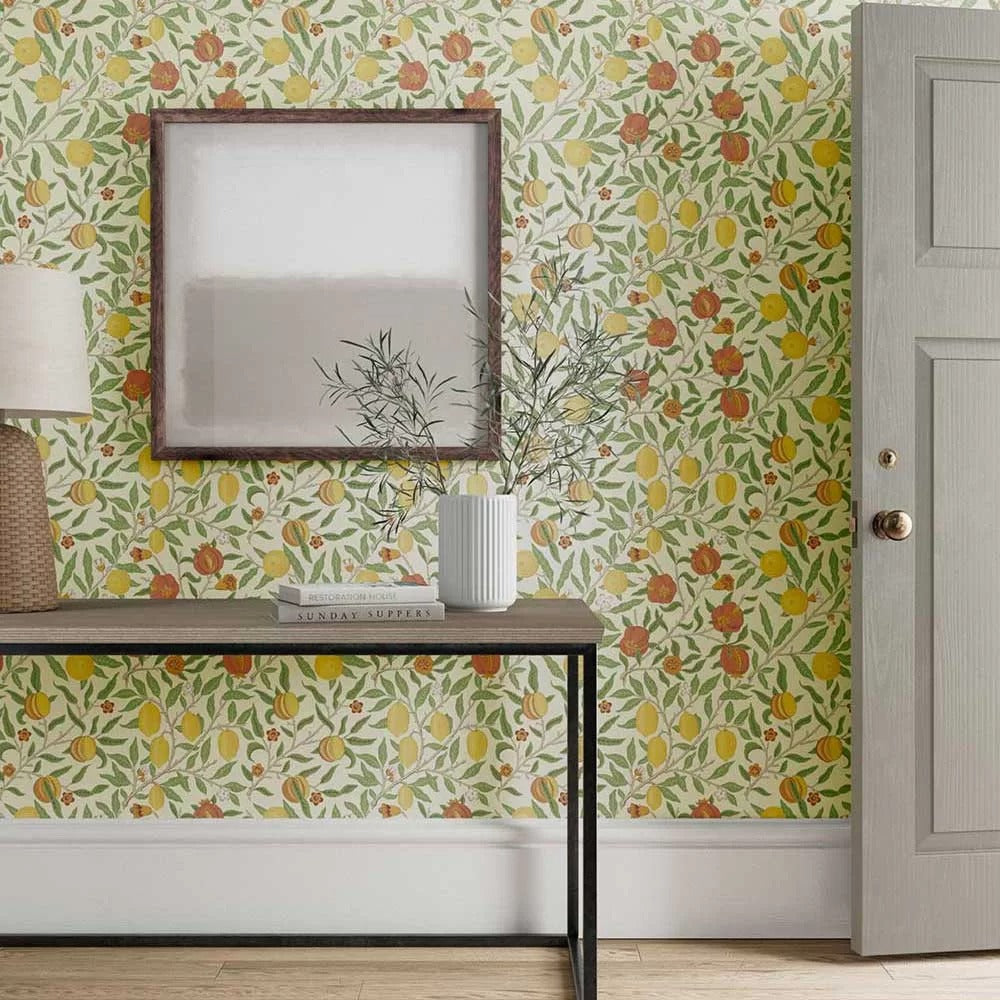 Fruit Wallpaper by William Morris - Bayleaf/Russet