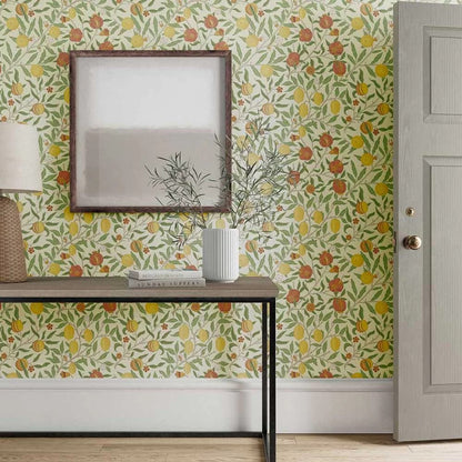 Fruit Wallpaper by William Morris - Bayleaf/Russet