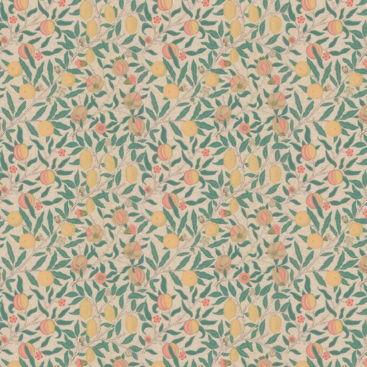 Fruit Wallpaper by William Morris - Gold/Jade