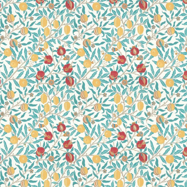 Sample - Fruit Wallpaper by William Morris - Green/Indigo/Madder