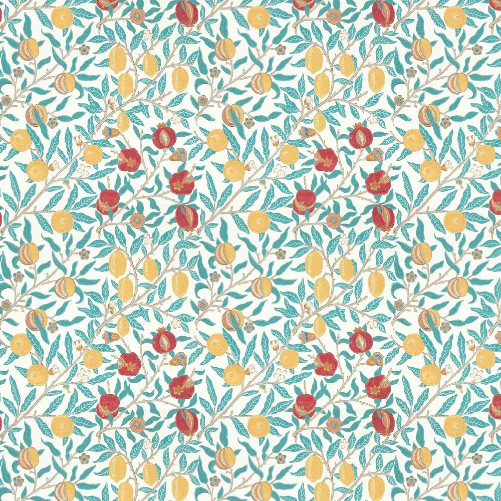 Fruit Wallpaper by William Morris - Green/Indigo/Madder