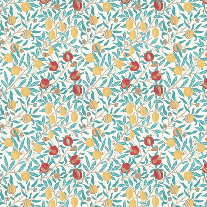 Fruit Wallpaper by William Morris - Green/Indigo/Madder
