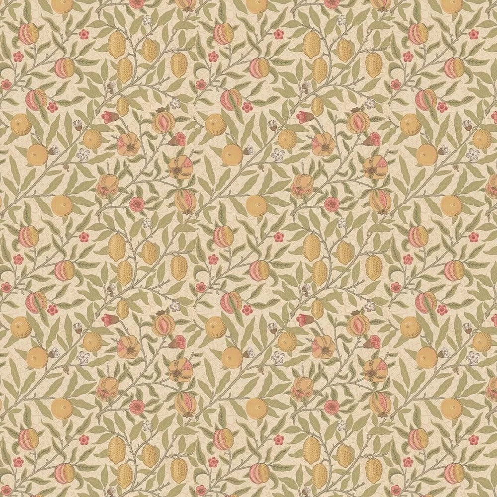 Fruit Wallpaper by William Morris - Limestone/Artichoke