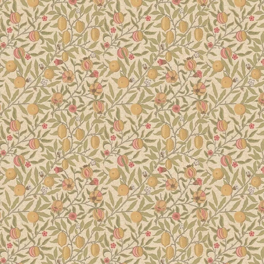 Fruit Wallpaper by William Morris - Limestone/Artichoke
