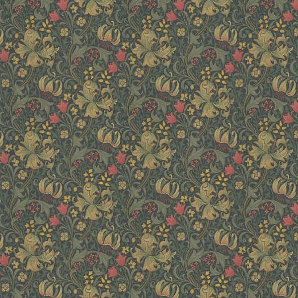 Sample - Golden Lily - Morris - Charcoal/Olive