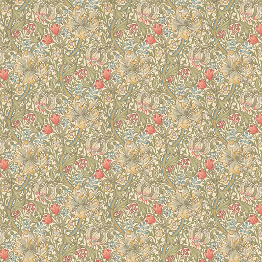 Golden Lily - Morris - Green/Blue/Pink