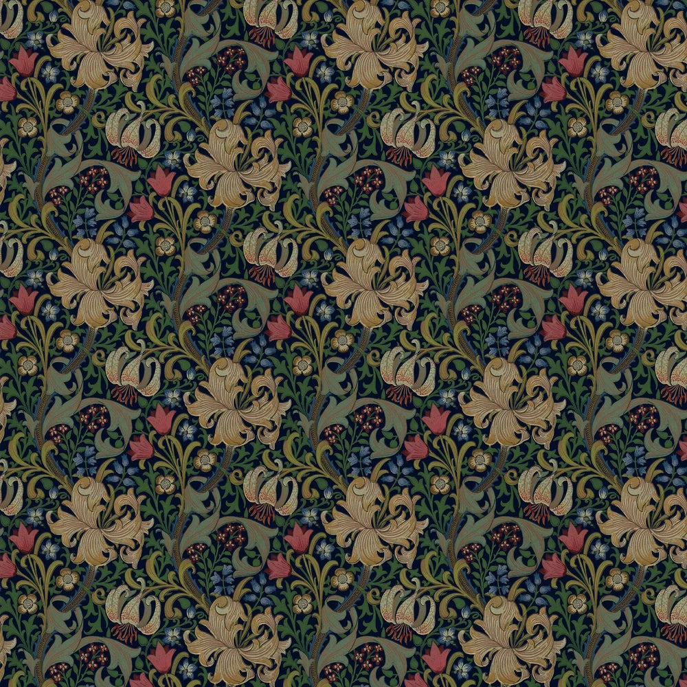 Golden Lily - Morris - Indigo