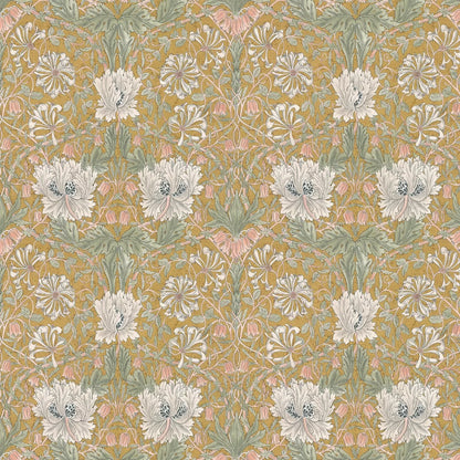 Honeysuckle and Tulip Wallpaper - Gold