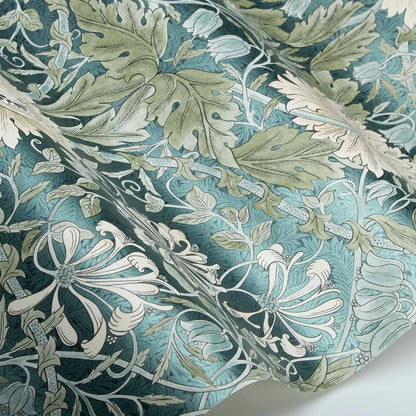Honeysuckle and Tulip Wallpaper - Peacock