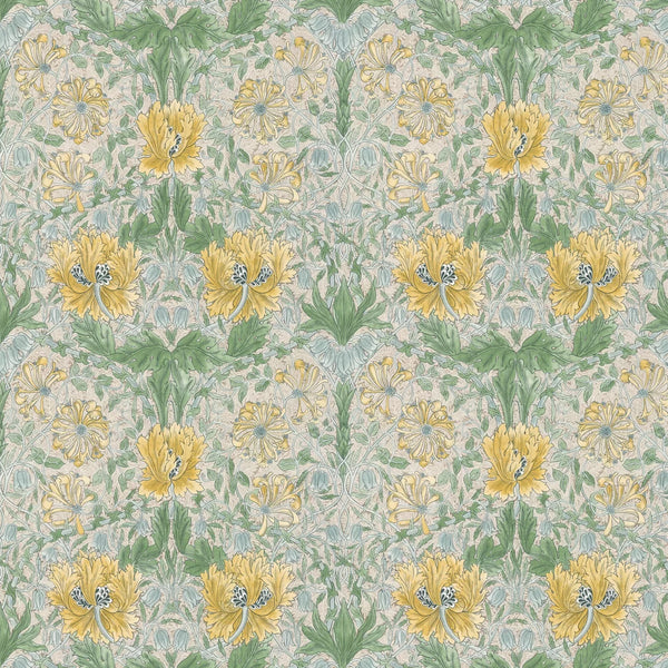 Sample - Honeysuckle and Tulip Wallpaper - Sunflower/Thyme