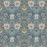 Honeysuckle and Tulip Wallpaper - Woad/Thyme