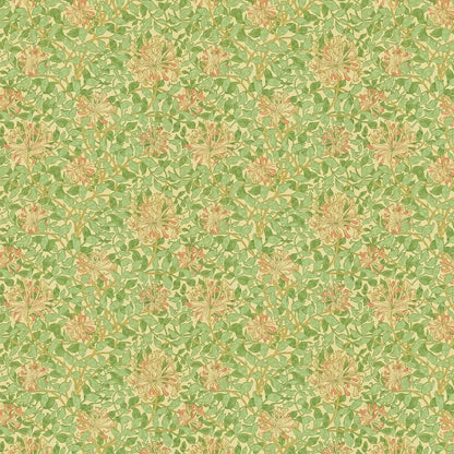 Honeysuckle Wallpaper - Green/Beige/Pink