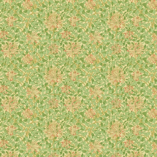 Honeysuckle Wallpaper - Green/Beige/Pink