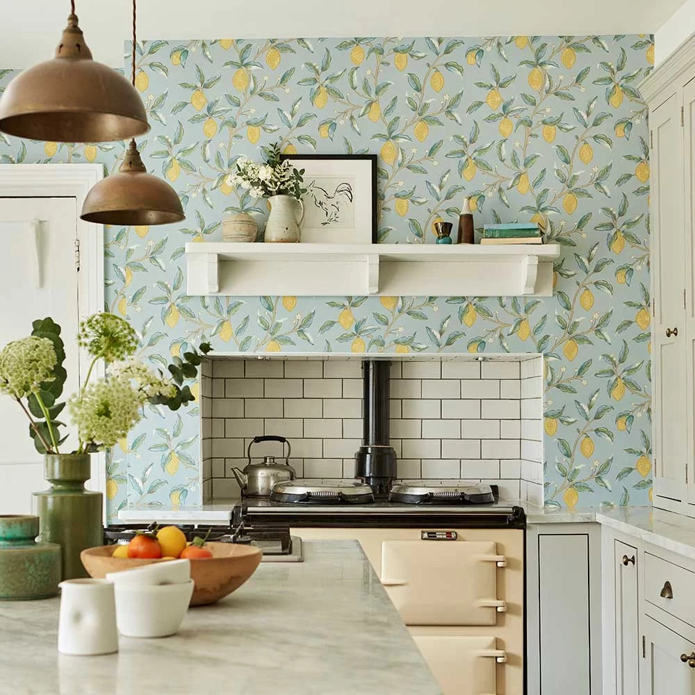 Lemon Tree by Morris Wallpaper - Wedgewood