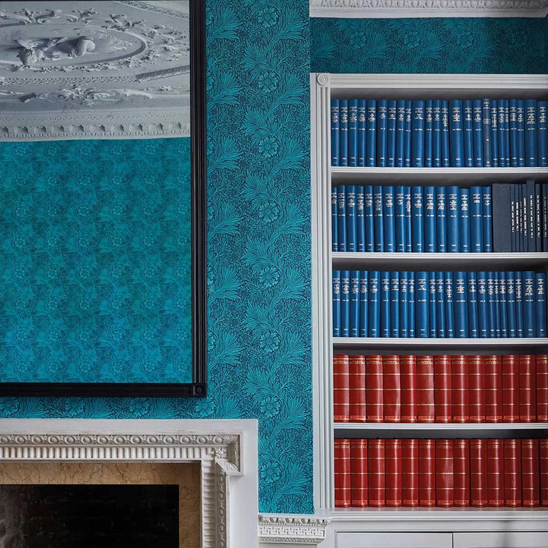 Marigold Wallpaper - Bright + Navy