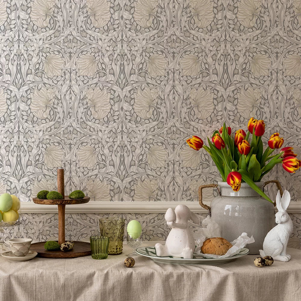 Pimpernel Wallpaper - Linen/Cloud/Grey