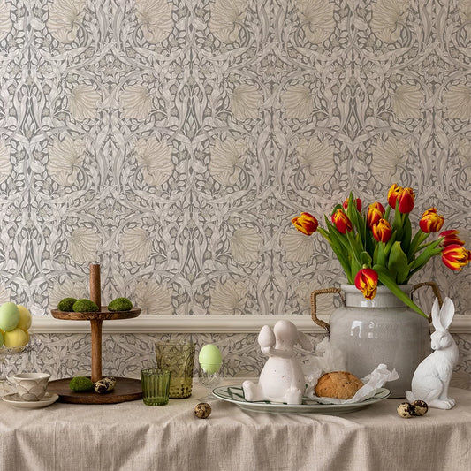 Pimpernel Wallpaper - Linen/Cloud/Grey