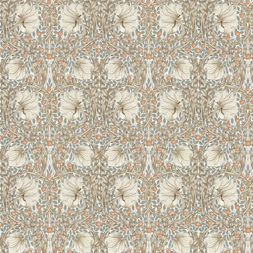 Pimpernel Wallpaper - Linen/Coral
