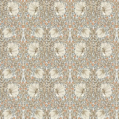Pimpernel Wallpaper - Linen/Coral