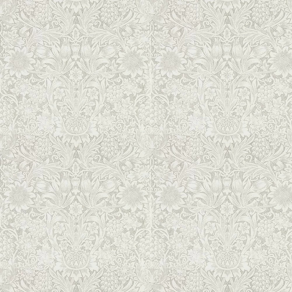 Pure Sunflower Wallpaper - Chalk/Silver