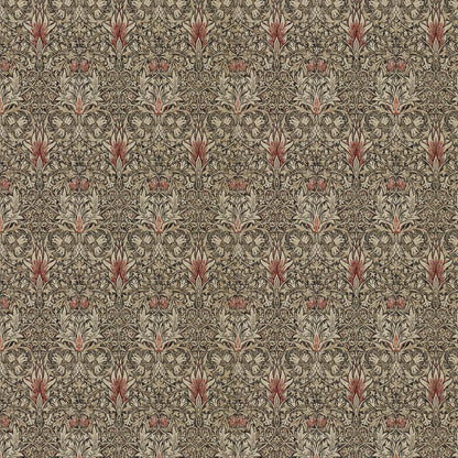 Snakeshead Wallpaper - Morris - Charcoal/Spice
